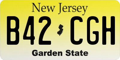 NJ license plate B42CGH