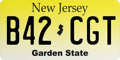 NJ license plate B42CGT