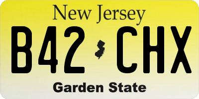 NJ license plate B42CHX