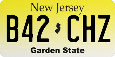 NJ license plate B42CHZ