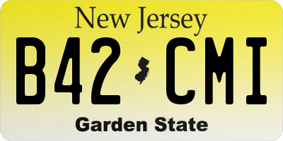 NJ license plate B42CMI
