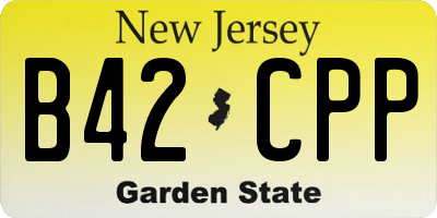 NJ license plate B42CPP