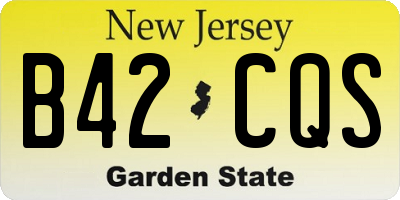 NJ license plate B42CQS