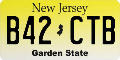 NJ license plate B42CTB
