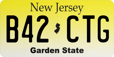 NJ license plate B42CTG