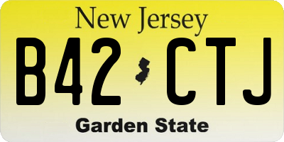NJ license plate B42CTJ