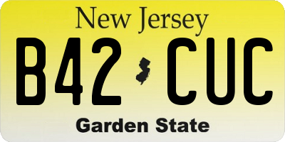 NJ license plate B42CUC