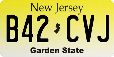 NJ license plate B42CVJ