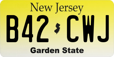 NJ license plate B42CWJ