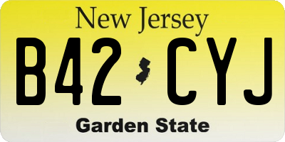 NJ license plate B42CYJ