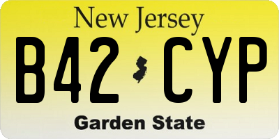 NJ license plate B42CYP