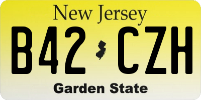 NJ license plate B42CZH