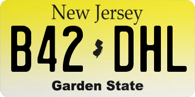 NJ license plate B42DHL