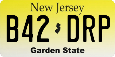 NJ license plate B42DRP