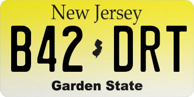 NJ license plate B42DRT