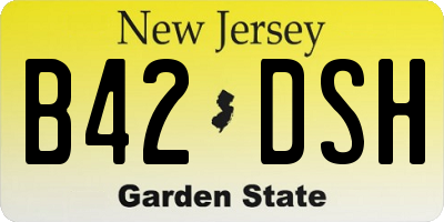 NJ license plate B42DSH