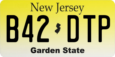 NJ license plate B42DTP