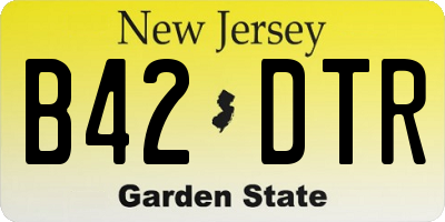 NJ license plate B42DTR