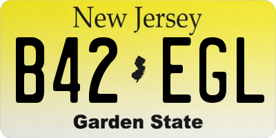 NJ license plate B42EGL
