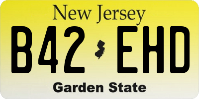 NJ license plate B42EHD