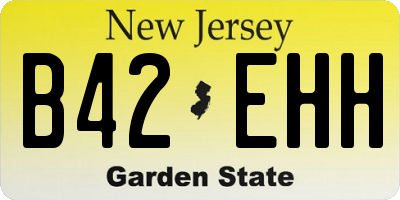 NJ license plate B42EHH