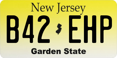 NJ license plate B42EHP