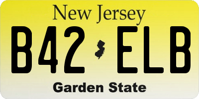 NJ license plate B42ELB