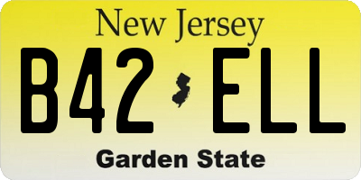 NJ license plate B42ELL