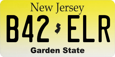 NJ license plate B42ELR