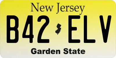 NJ license plate B42ELV