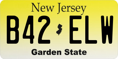 NJ license plate B42ELW