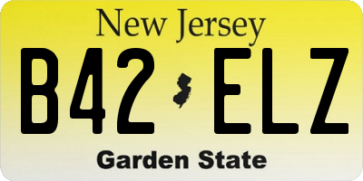 NJ license plate B42ELZ