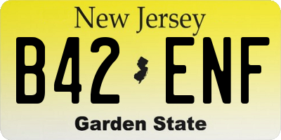 NJ license plate B42ENF