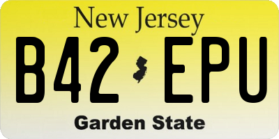NJ license plate B42EPU