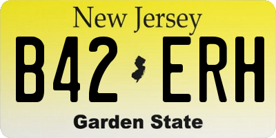 NJ license plate B42ERH
