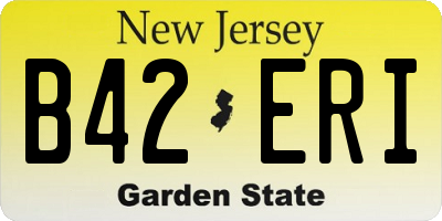 NJ license plate B42ERI