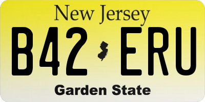 NJ license plate B42ERU