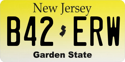 NJ license plate B42ERW