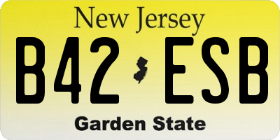 NJ license plate B42ESB