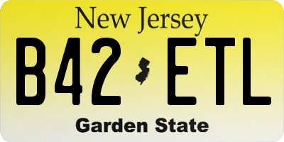 NJ license plate B42ETL