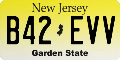 NJ license plate B42EVV