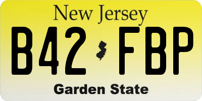 NJ license plate B42FBP