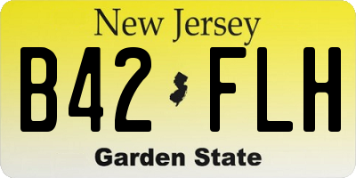 NJ license plate B42FLH