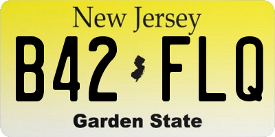 NJ license plate B42FLQ