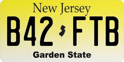 NJ license plate B42FTB