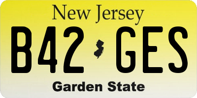 NJ license plate B42GES