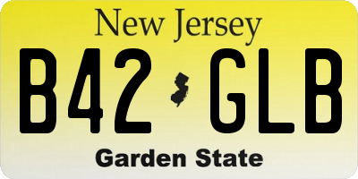 NJ license plate B42GLB