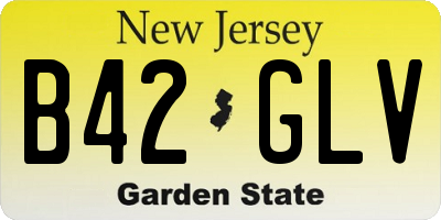NJ license plate B42GLV
