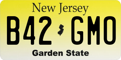 NJ license plate B42GMO