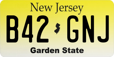 NJ license plate B42GNJ